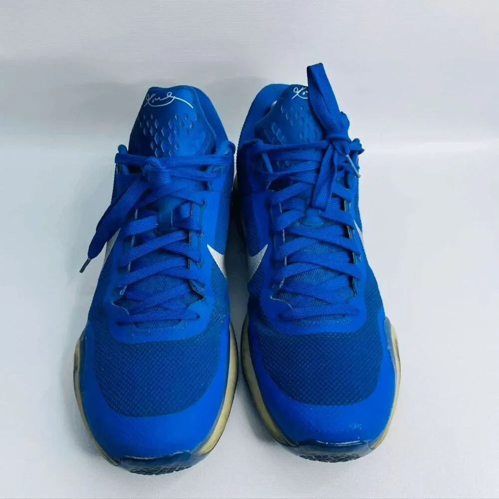 Nike Kobe X 10 TB 813030-402 Game Royal Metallic Silver White‎ Mens Size 14.5